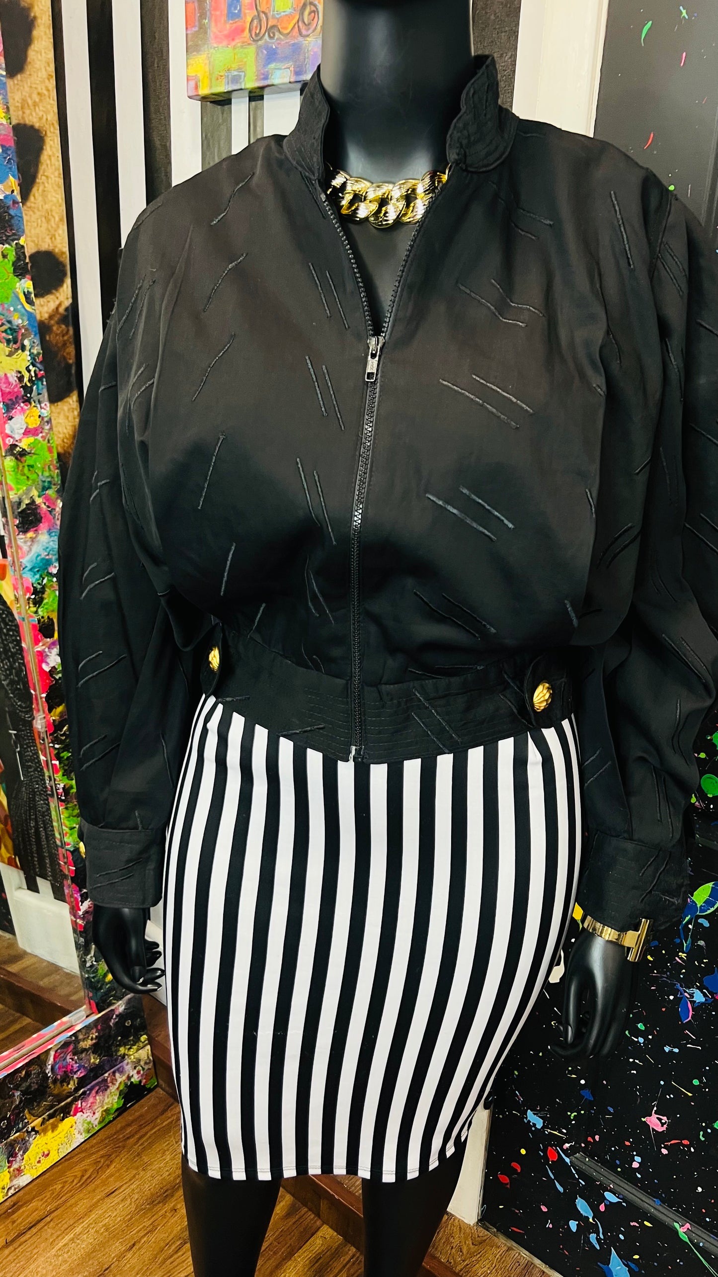 Vintage Gene Ewing Cropped Batwing Jacket (14)