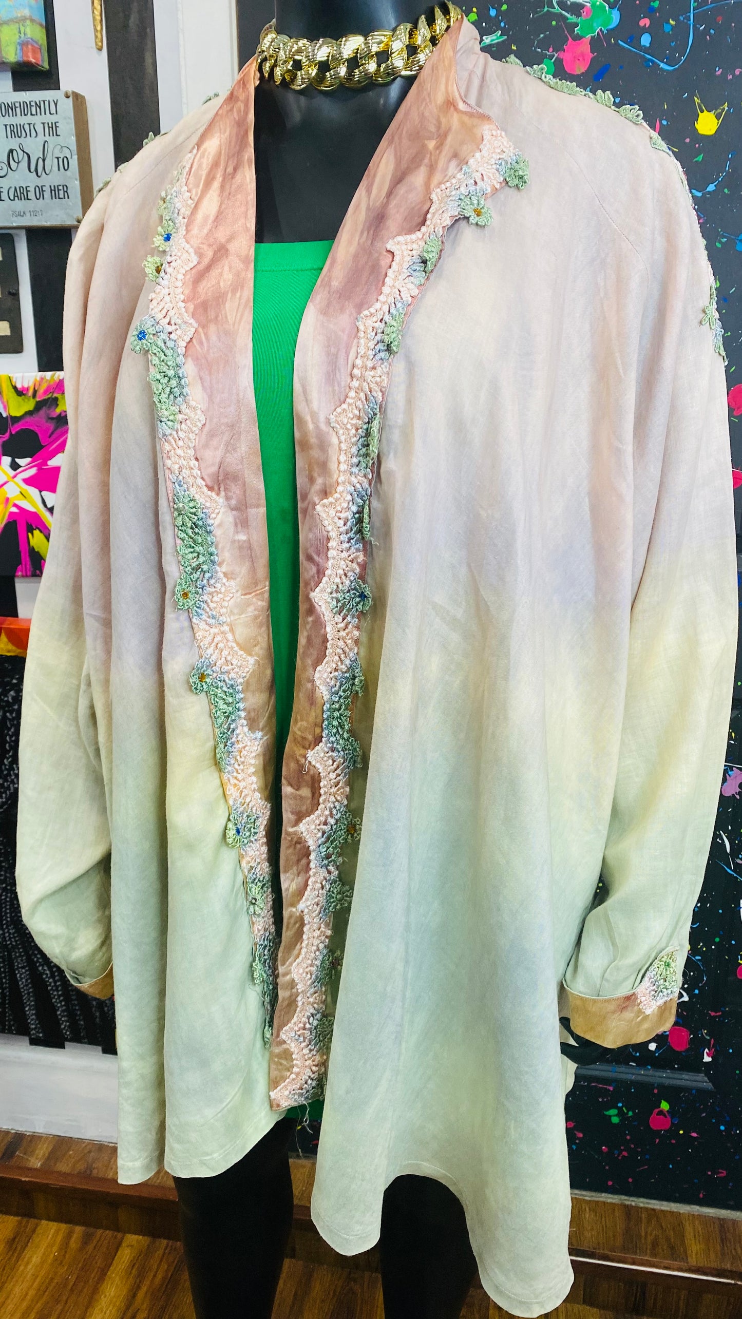 Vintage ‘WaterColor’ Duster (OS)