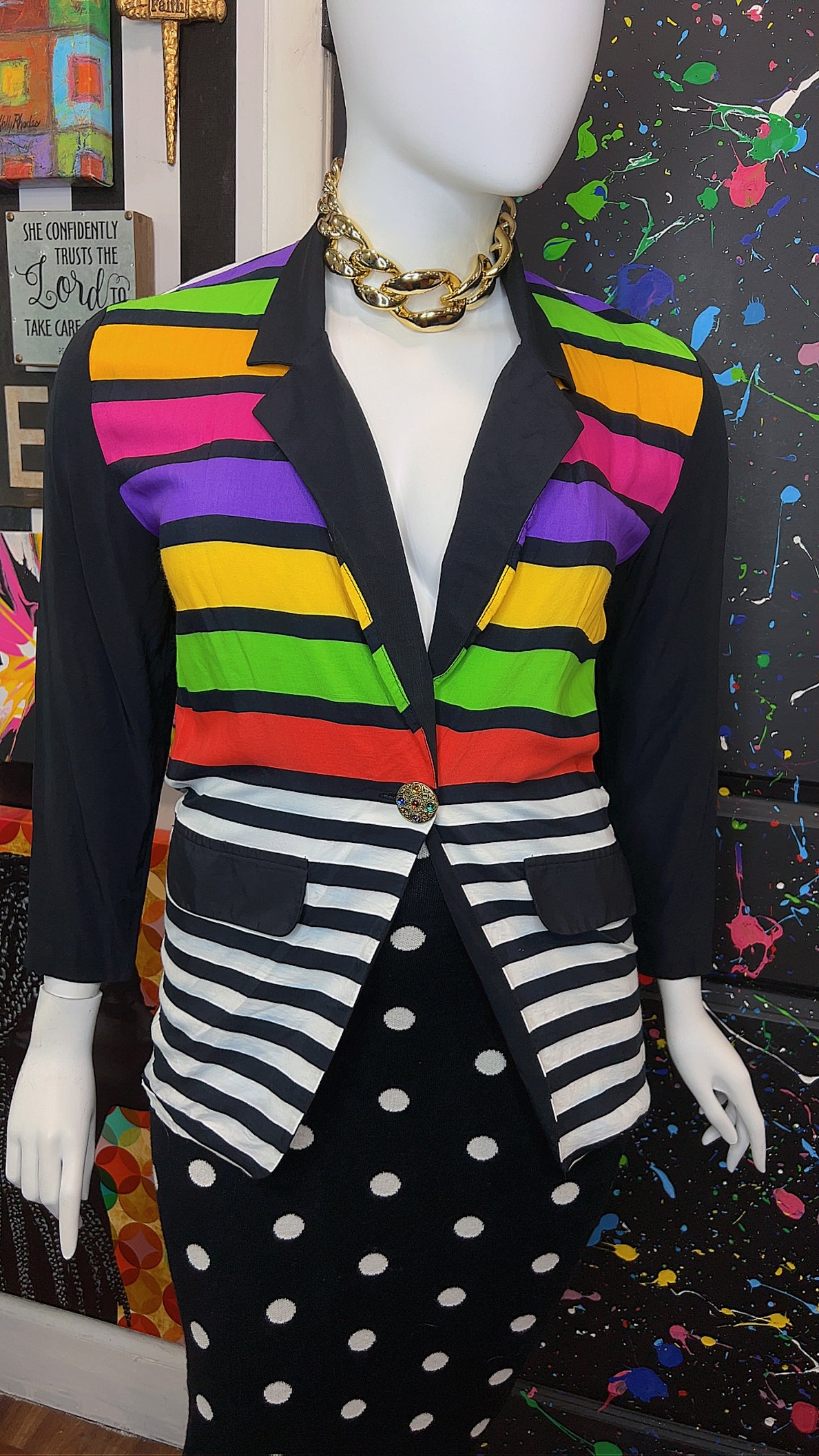 Vintage 80’s Rainbow Blazer (12)