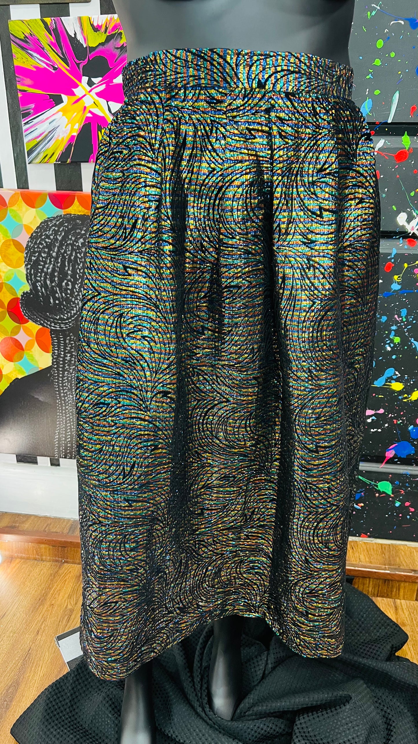 Vintage Shimmer Skirt w/ Pockets (20)