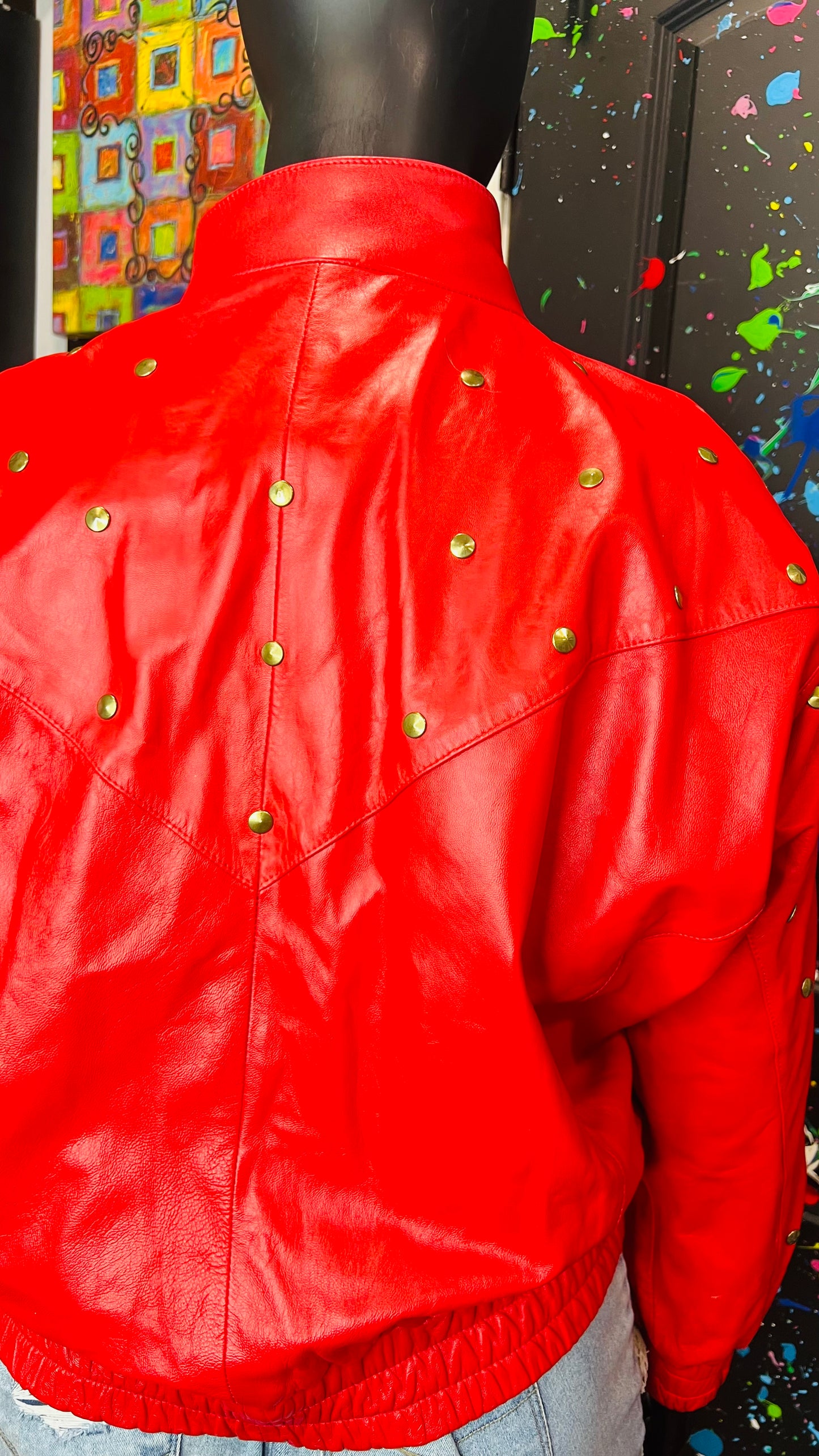 Vintage Lillie Rubin Studded Leather Jacket (14)