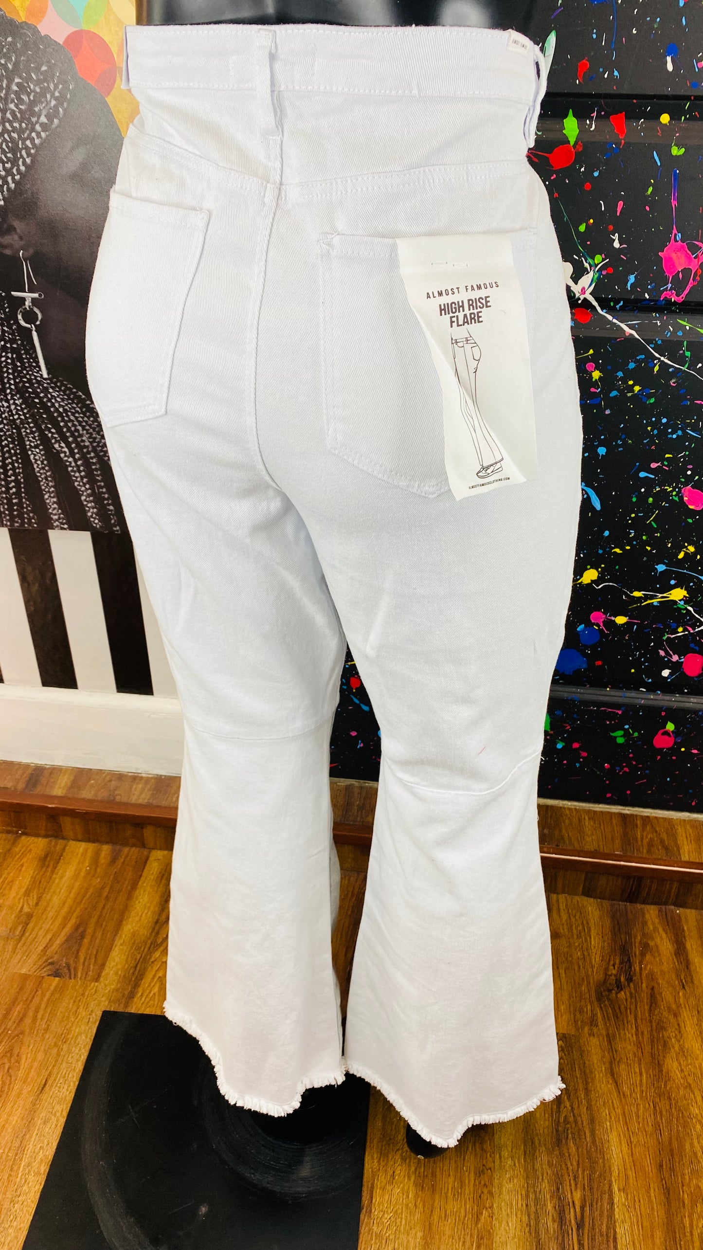 Almost Famous White designer leg Jeans