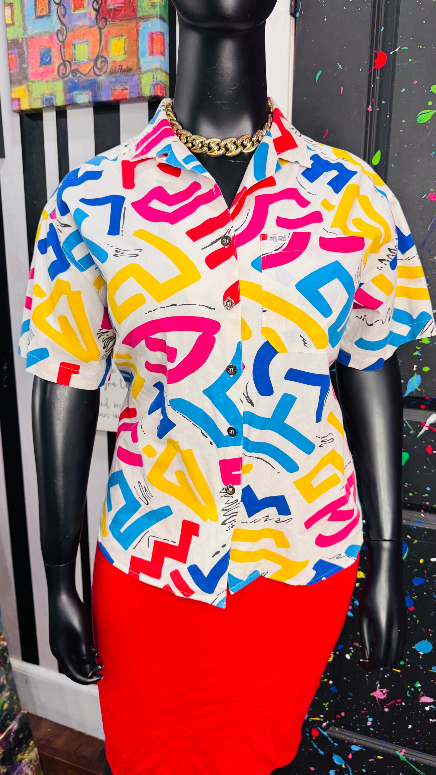 Vintage Cotton 80s Venezia Blouse (22)