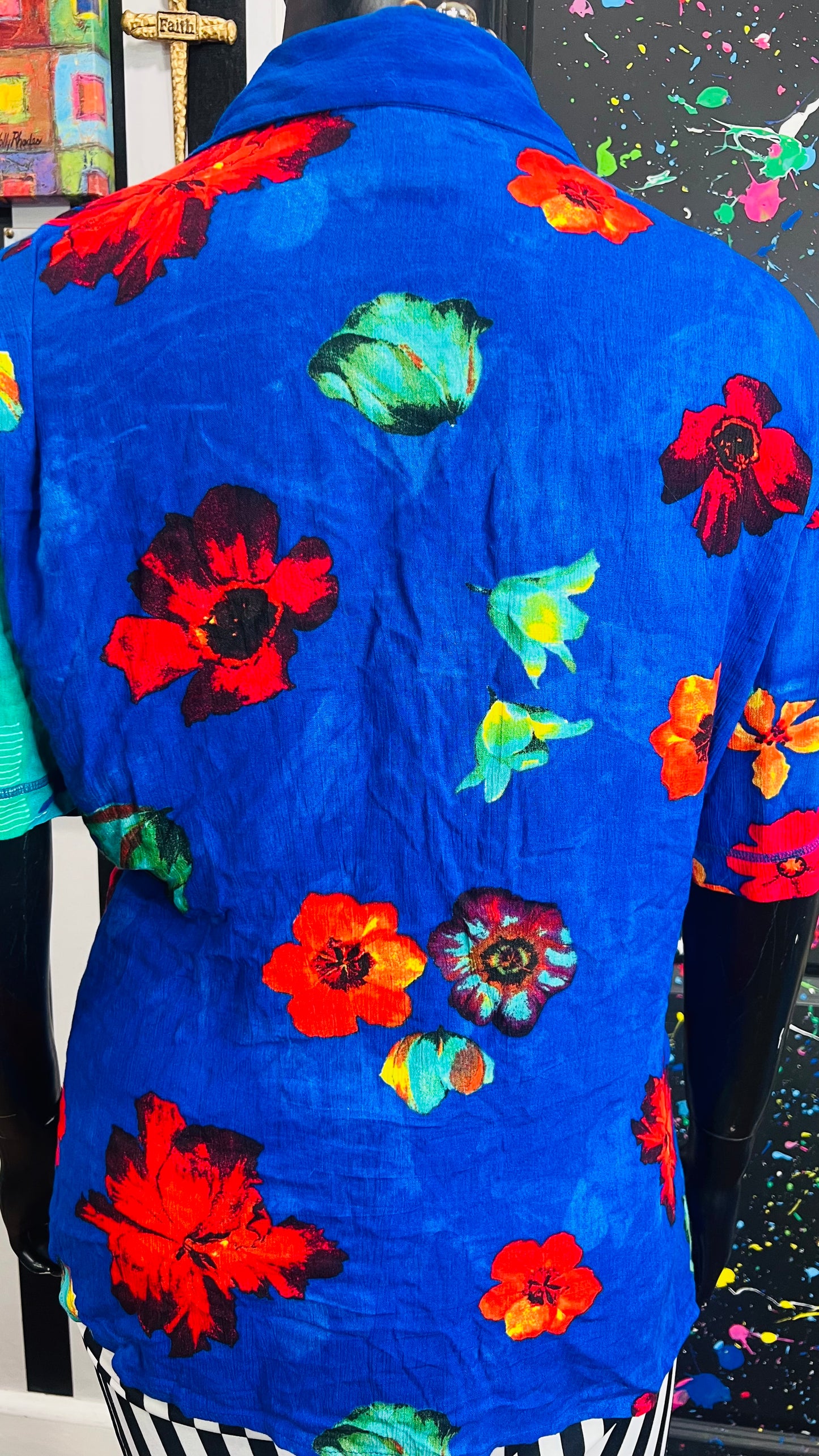 Vintage Rayon Tropical Blouse (24)