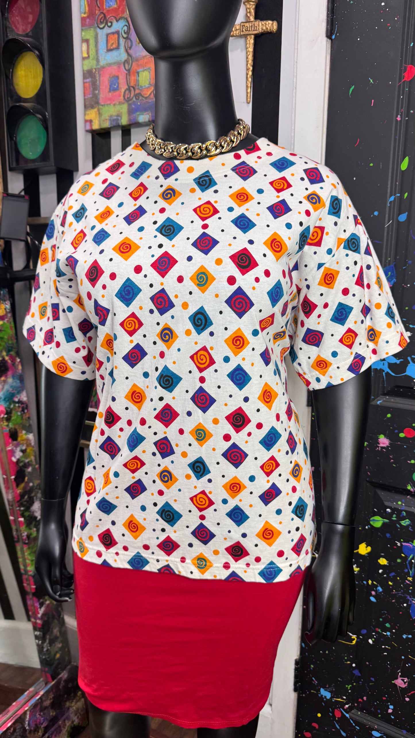Vintage 90s Cotton New w/ Tags Deadstock Blouse (20)