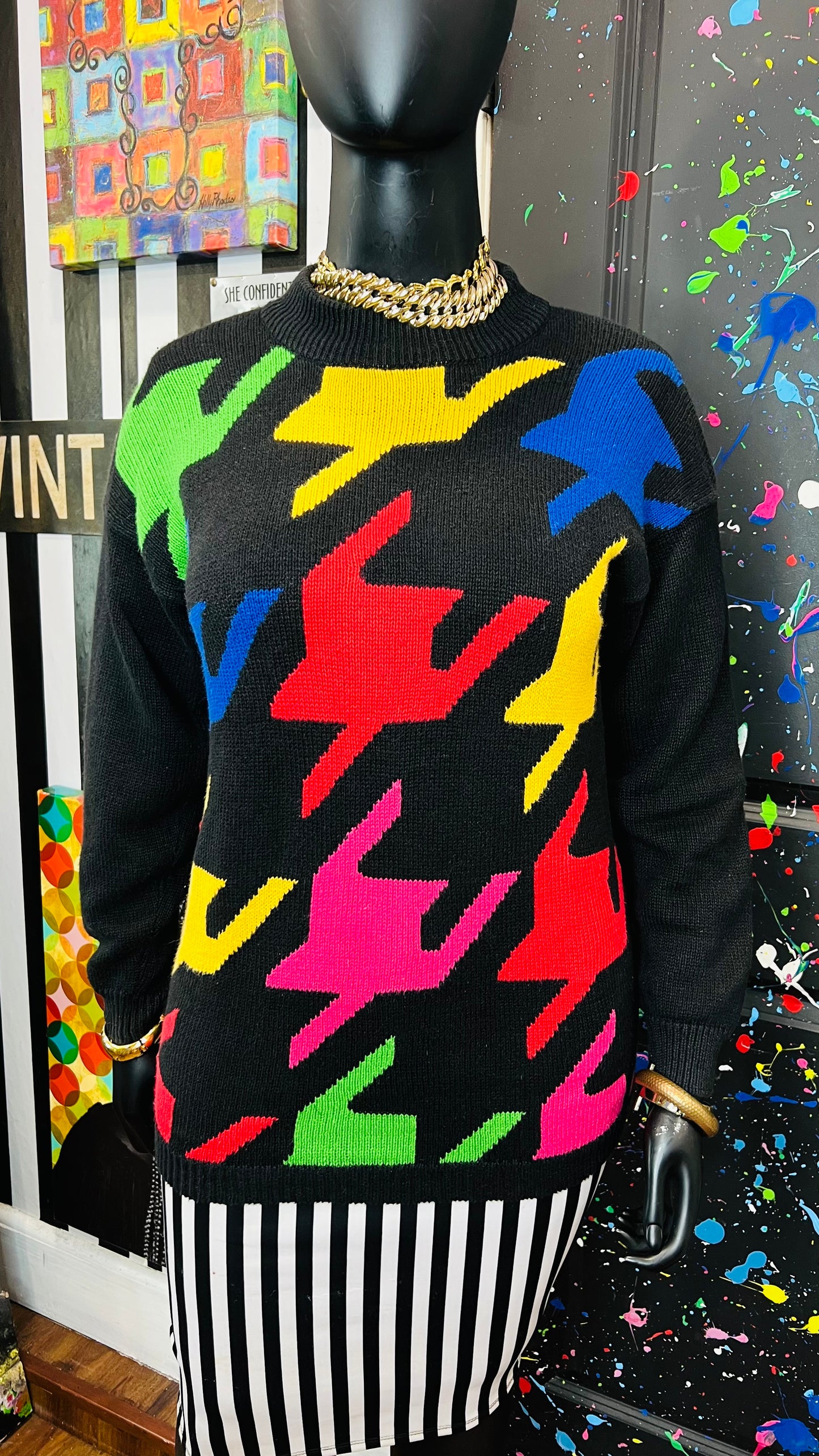 Vintage Coloblock 90’s Sweater (16)