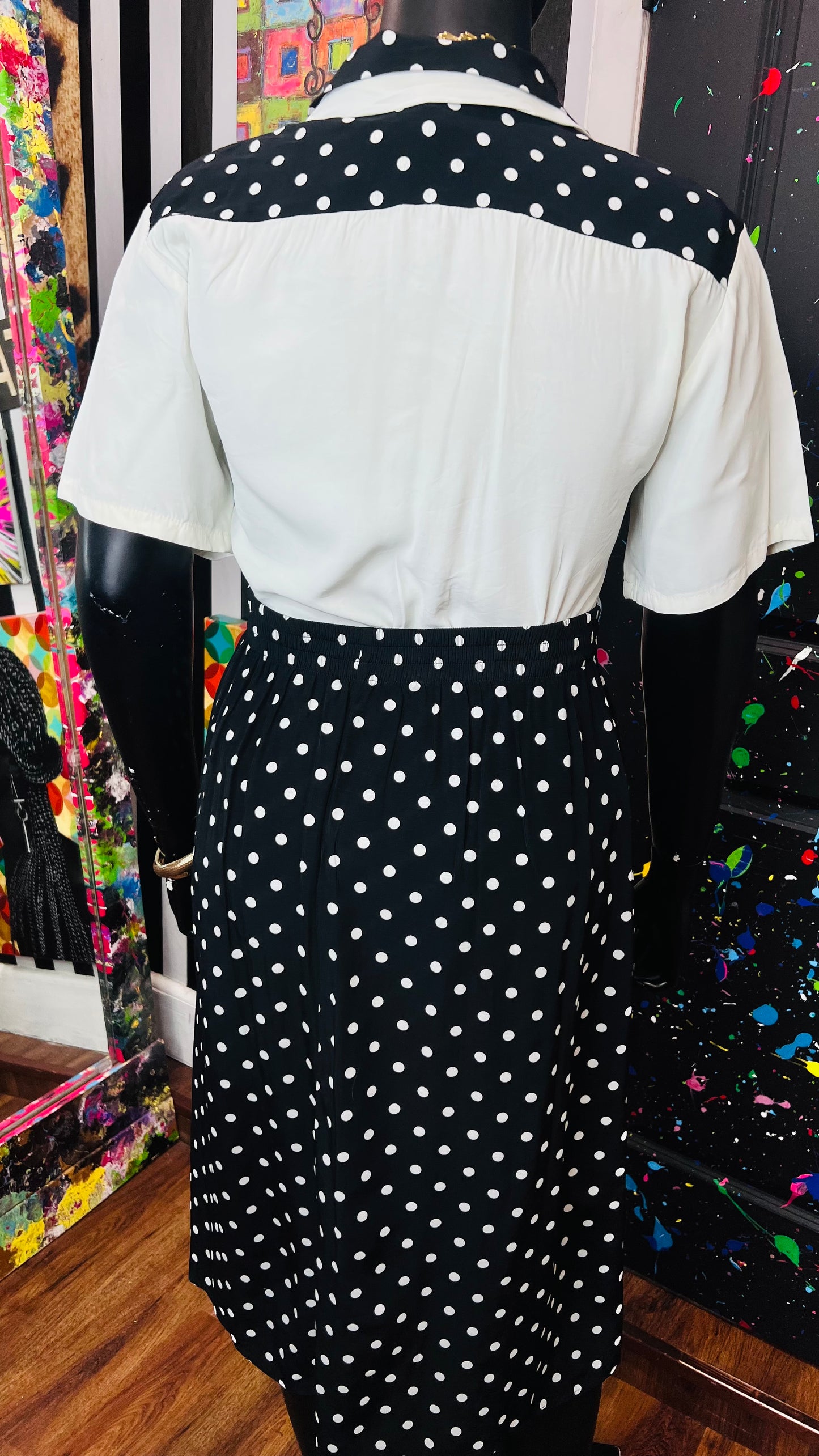 Vintage Polka Dot Skirt Set (12/14)
