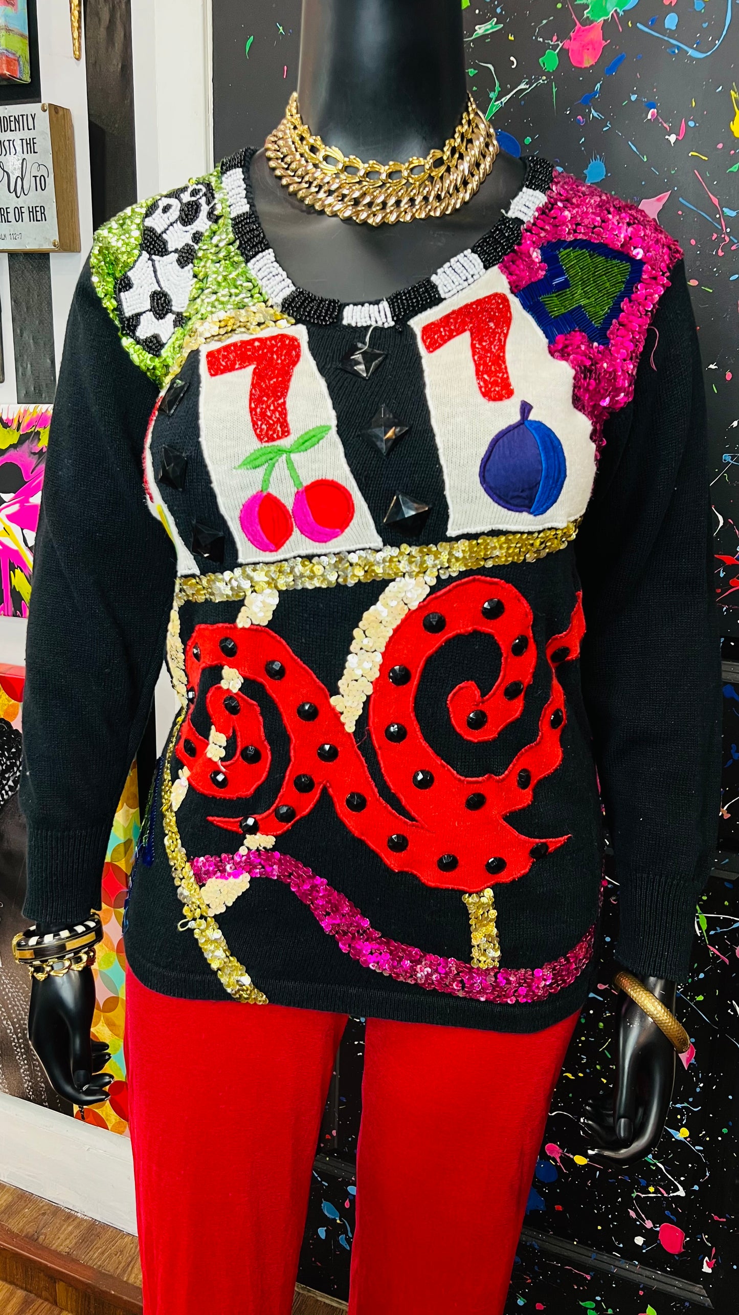 Vintage ‘Lottery’ Sequin Sweater (14)