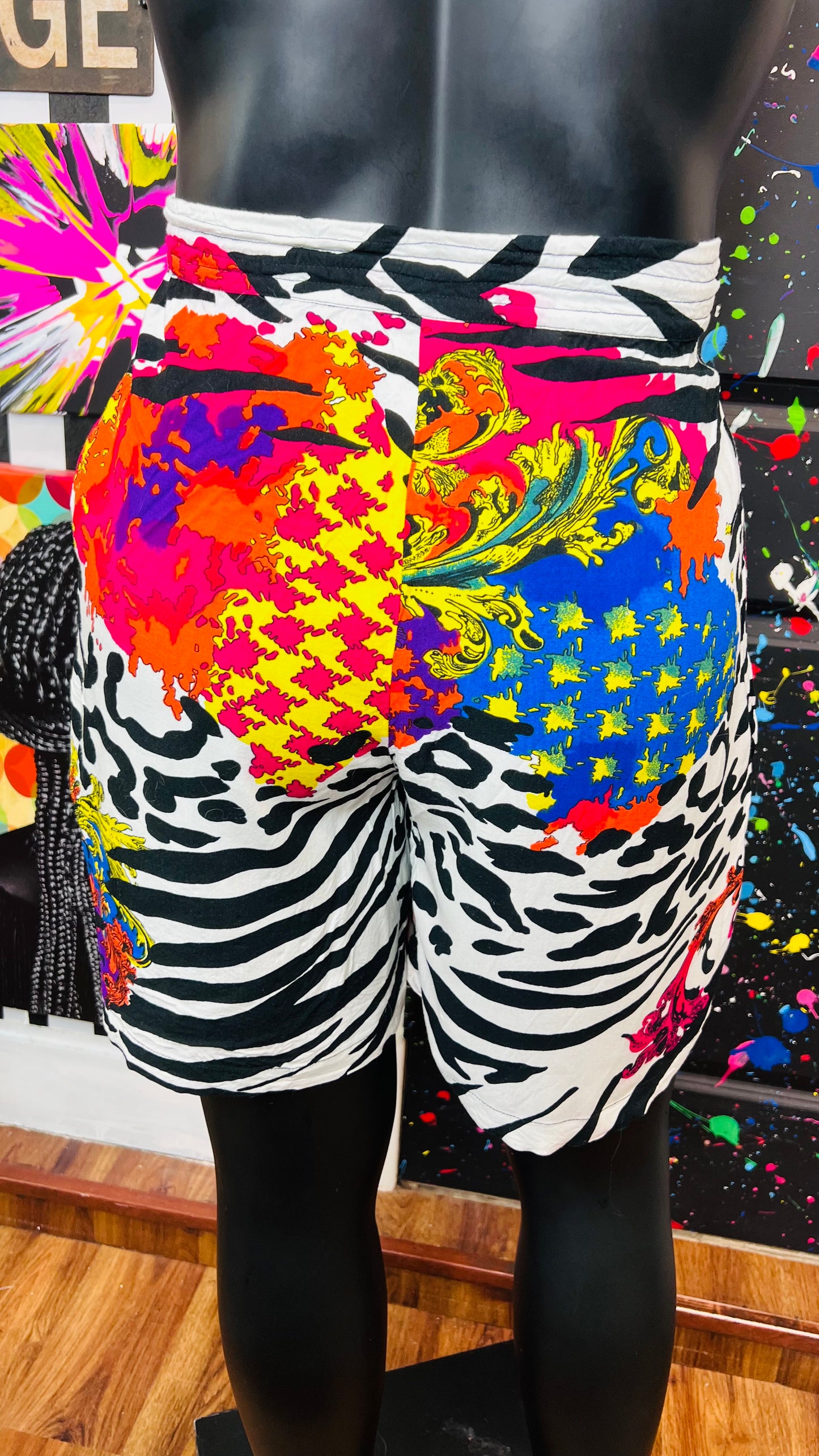 Vintage Rayon Abstract Short Set (14)