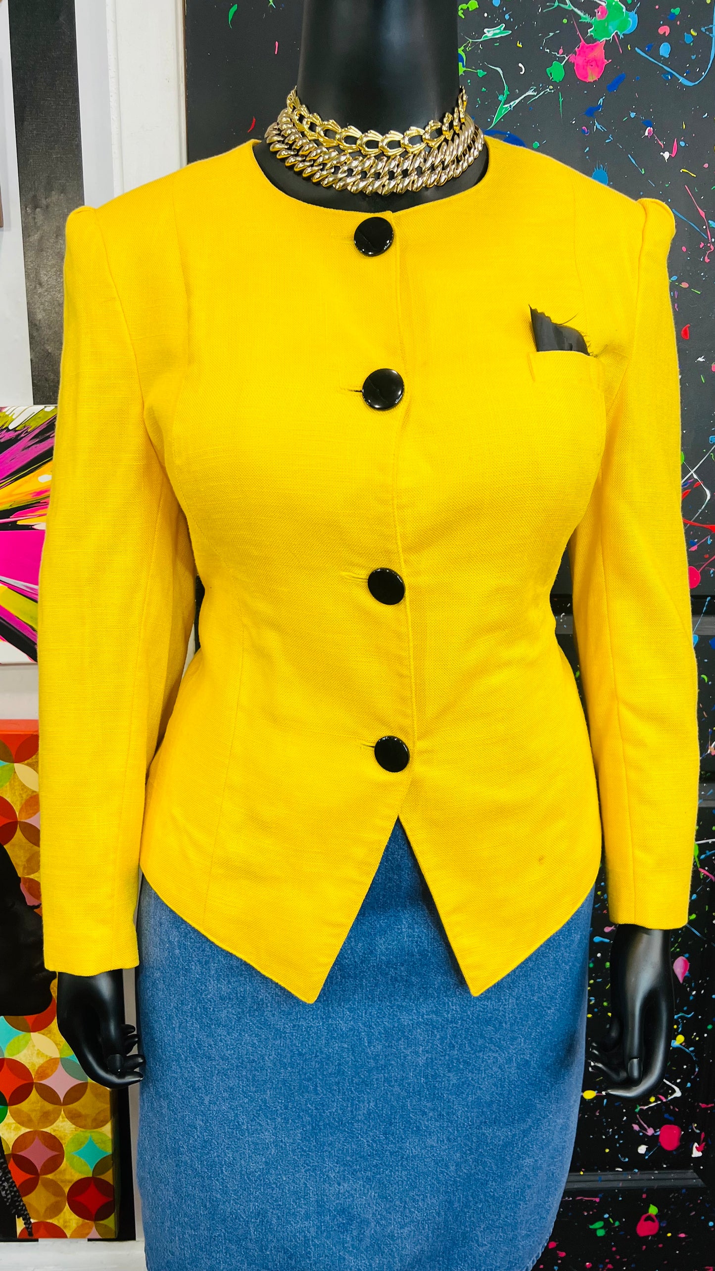 Vintage Yellow Blazer (18)