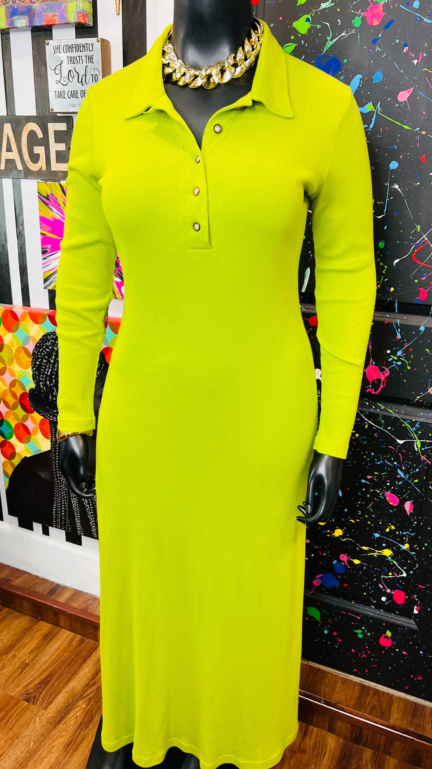 Vintage Green Cotton Bodycon Dress (20)