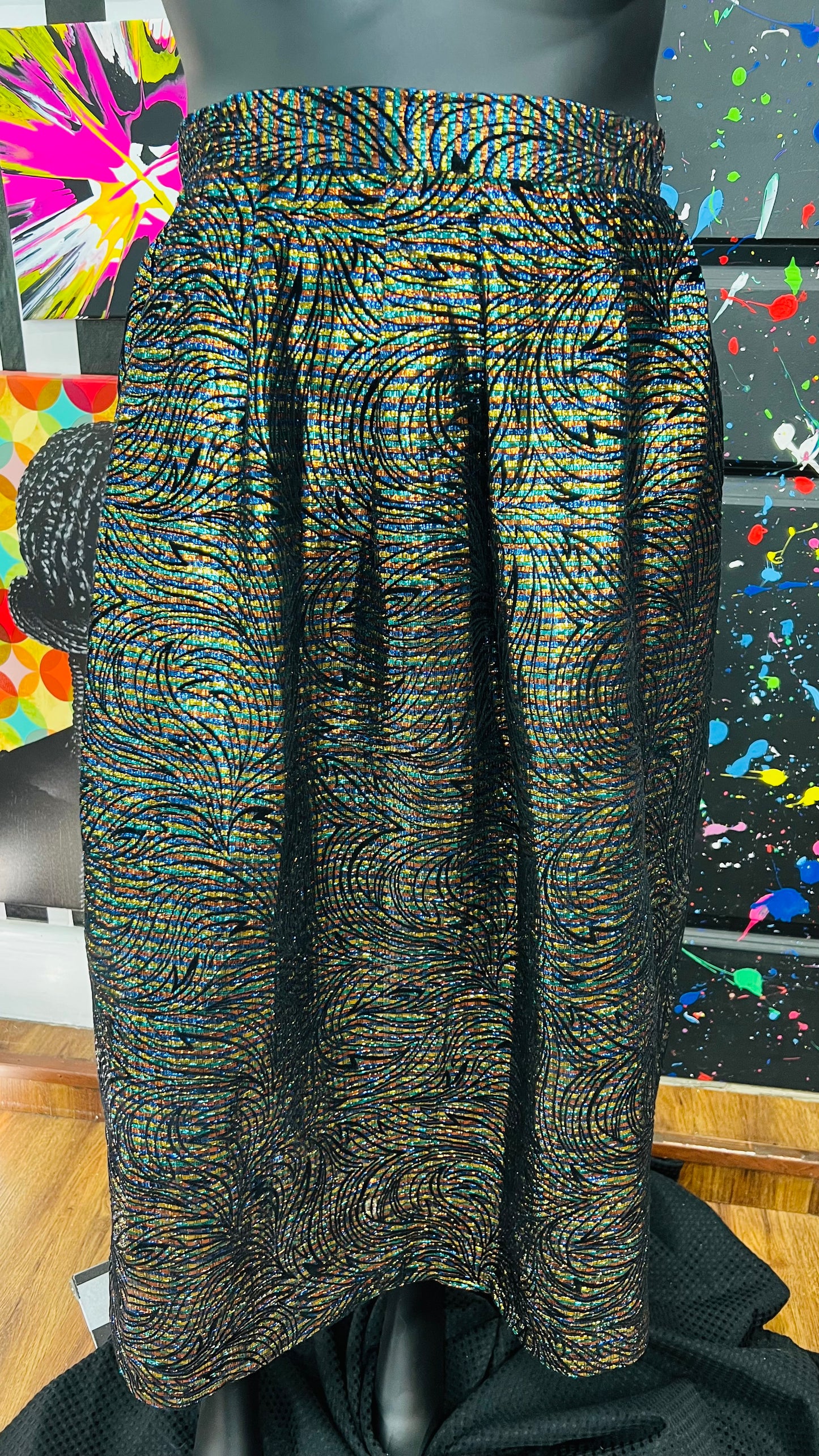 Vintage Shimmer Skirt w/ Pockets (20)