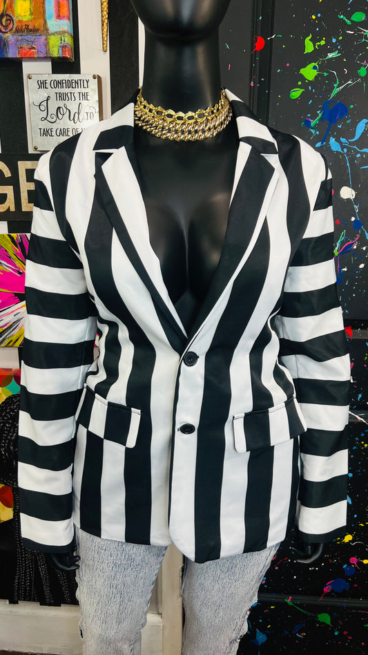 Striped BettleJuice Blazer (14)