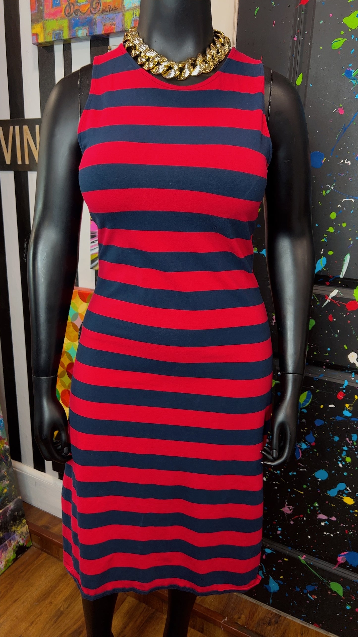 Navy Blue & Red Dress (14)