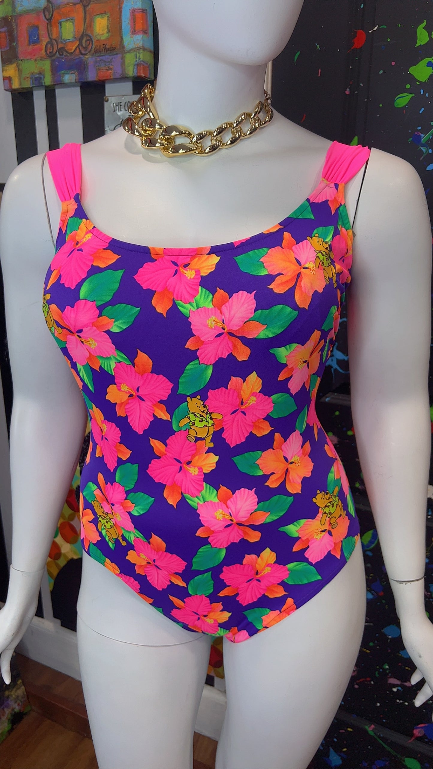 Vintage Winnie the Pooh & Neon Swimsuit (16)