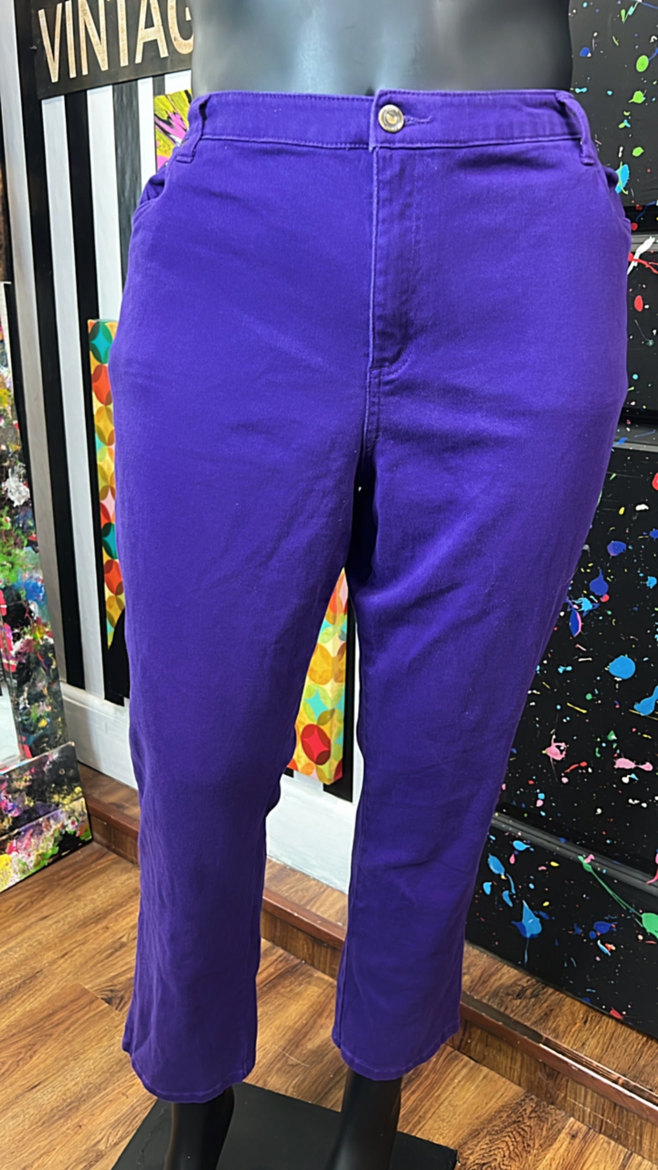 Vintage Purple Denim Pants (20W)