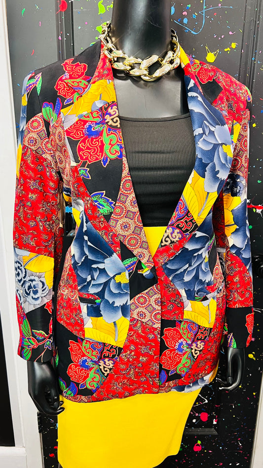 Vintage 100% Silk Blazer (14/16)