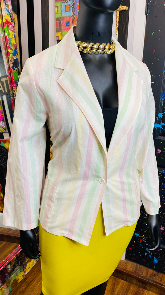 Vintage Pastel Striped Blazer (12)