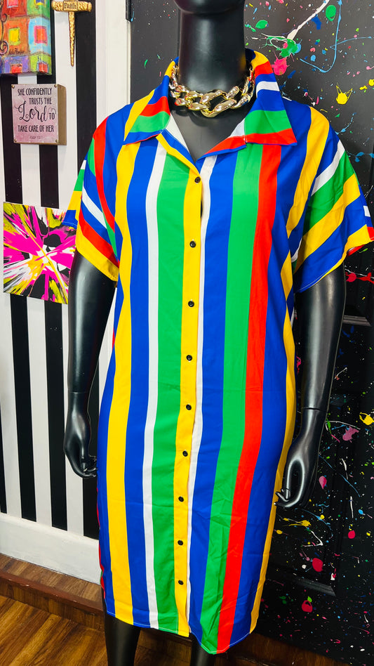 Color Block Shirt Dress (24)