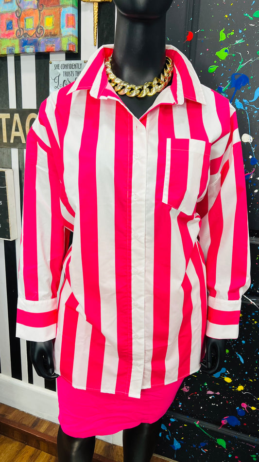 Pink & White Striped Blouse (24)
