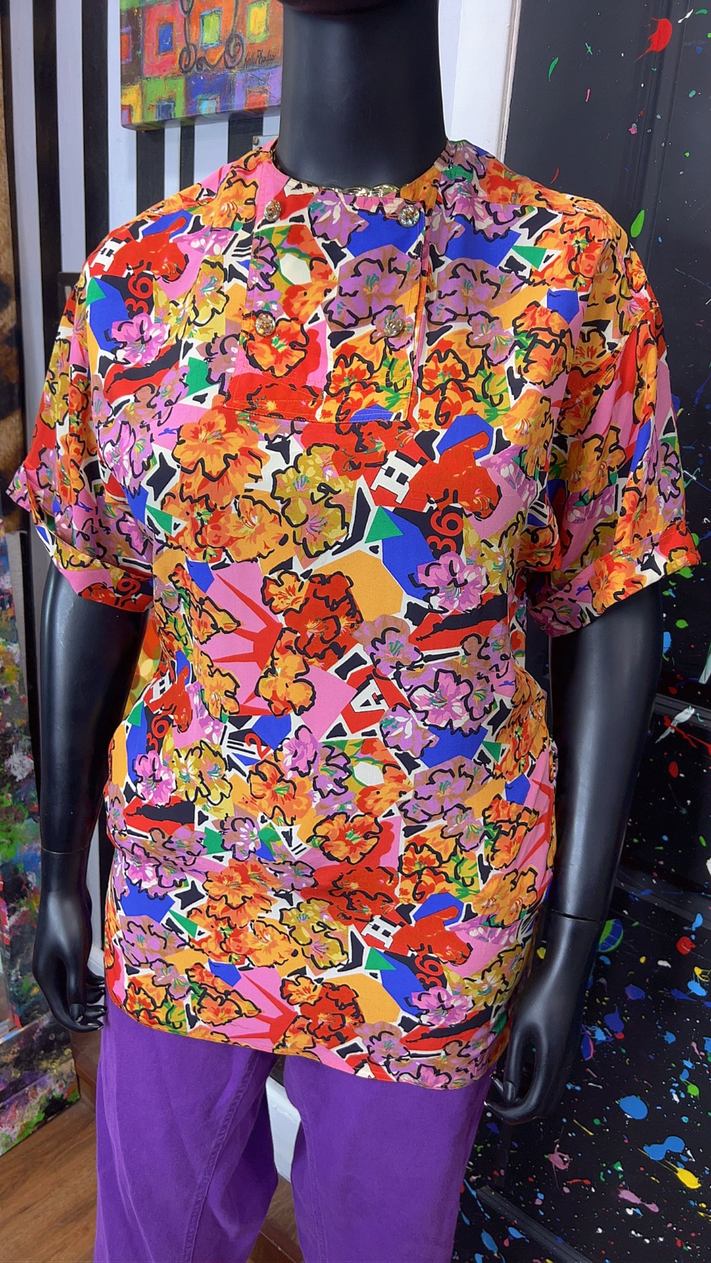 Vintage Fendi 100% Silk Blouse (14)
