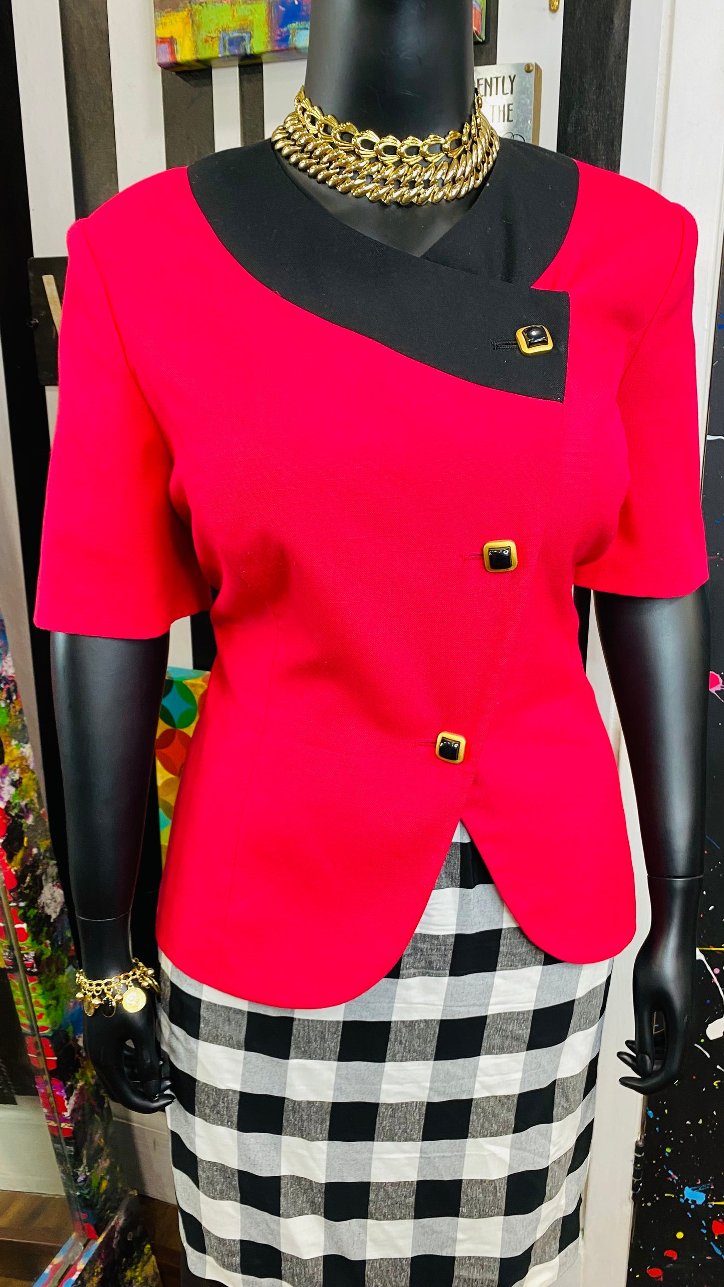 Vintage Fuchsia Kasper Blazer Blouse (18W)