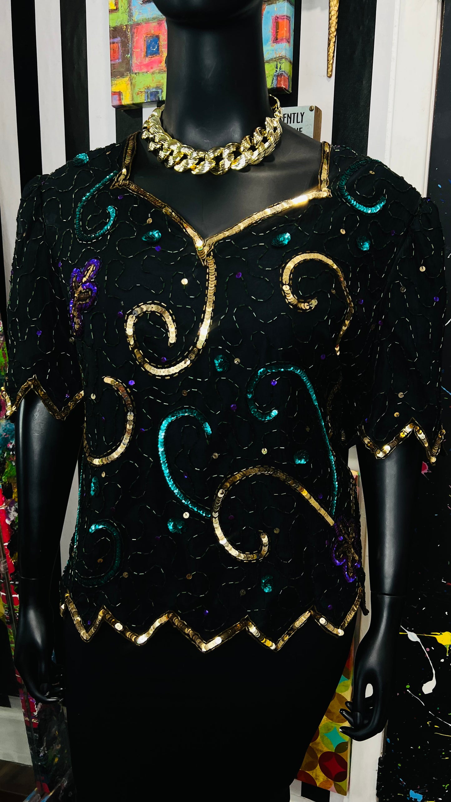 Vintage Sequin Blouse (24)