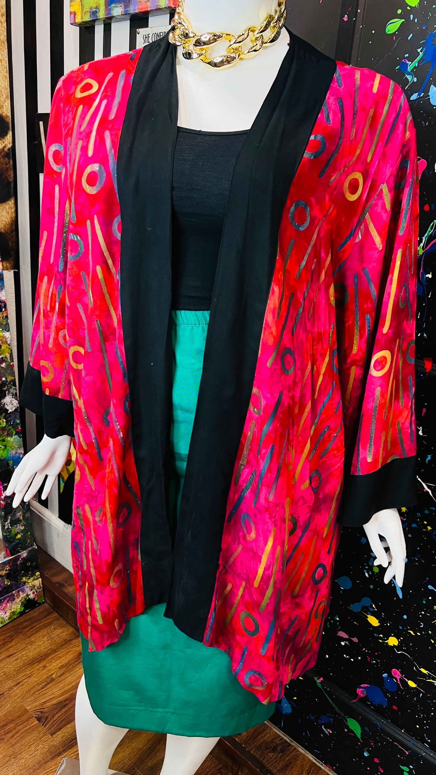 Rayon Abstract Duster (OS)