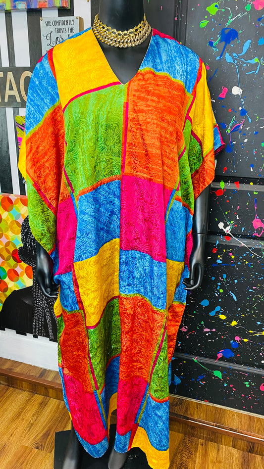 Vintage Colorful Vibrant Kaftan (OS)