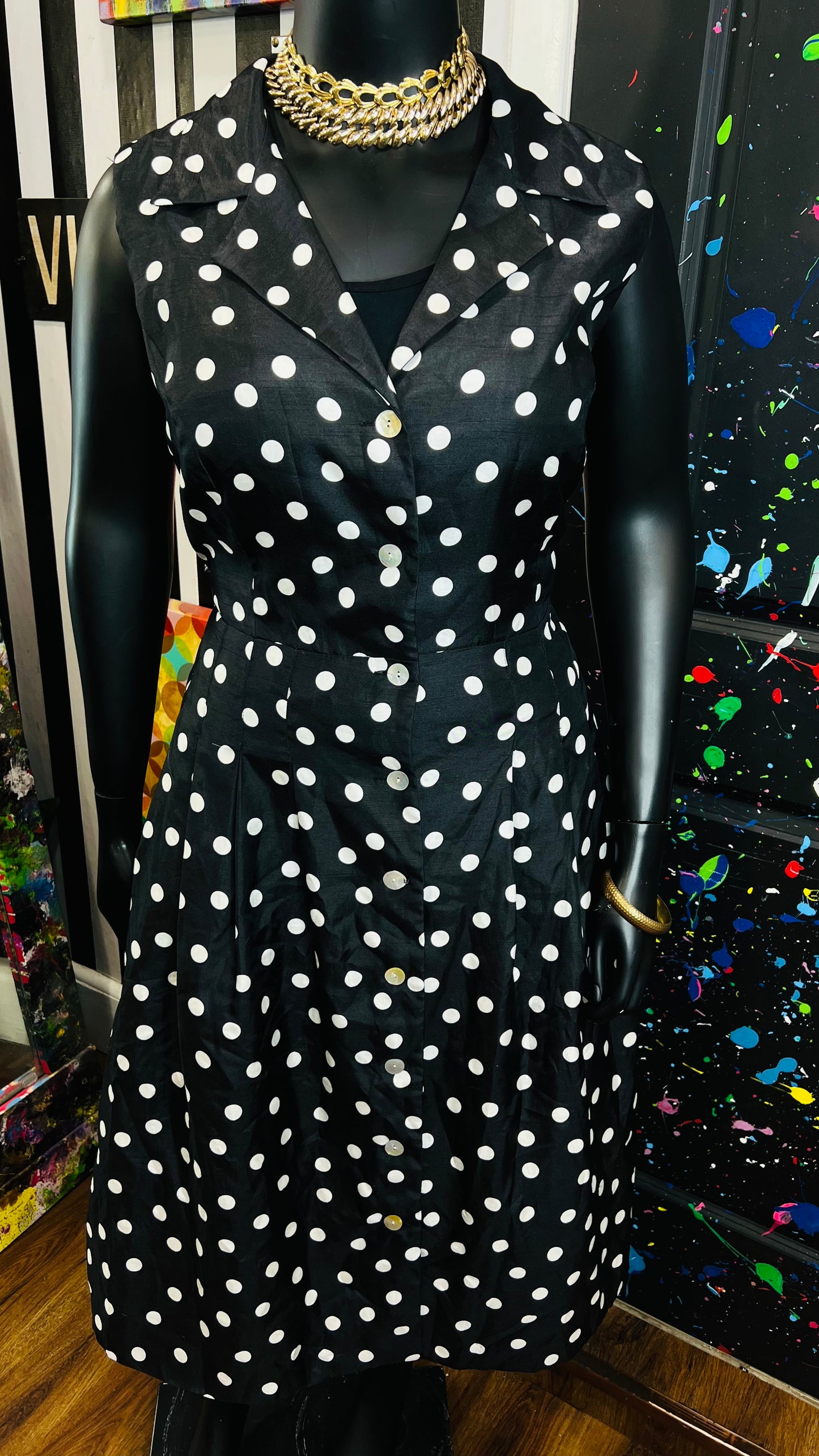 Vintage Polka Dot Dress/Duster (20W)