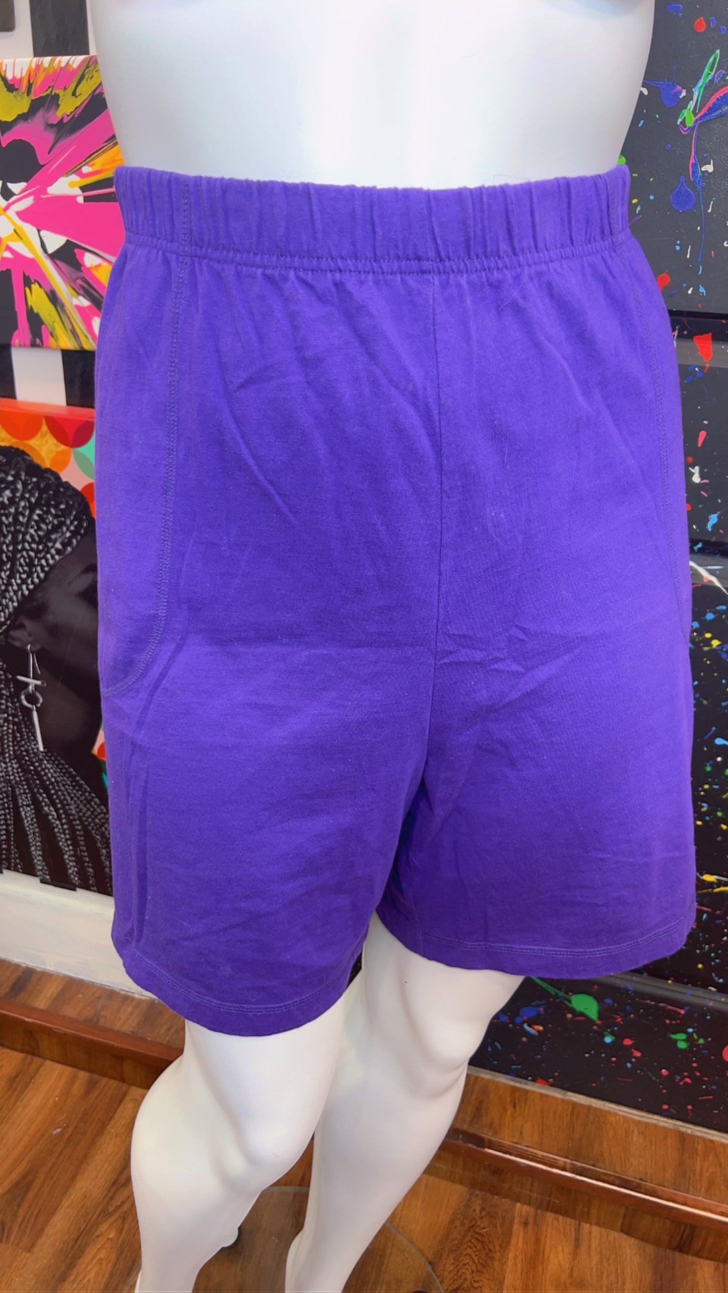 Vintage Purple Cotton Shorts (18W/20W)