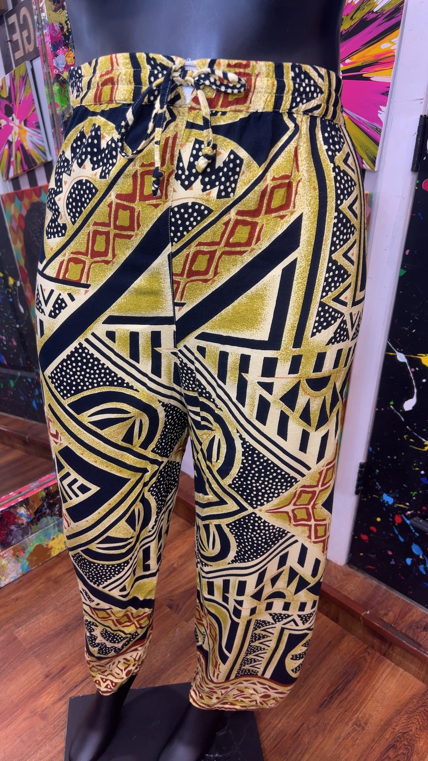 Vintage Rayon Tribal Print Pants (20)