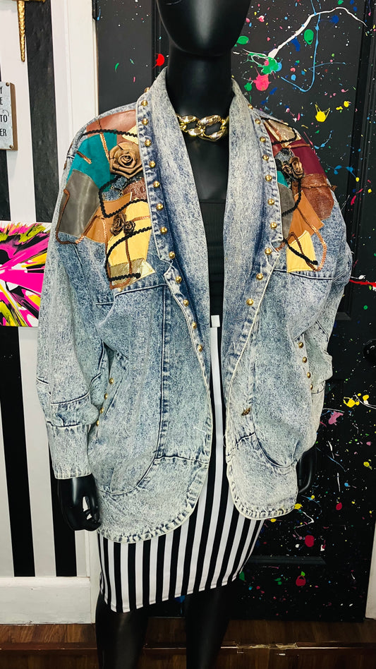 Vintage Studded Denim Coat (20)