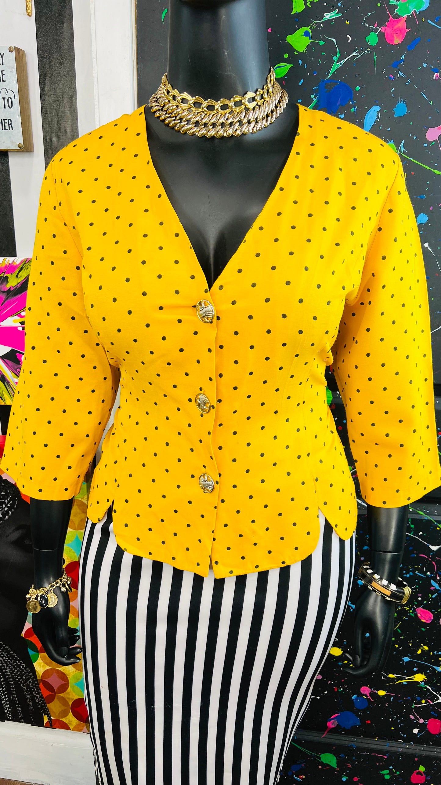 Vintage Polka Dot Blouse (20WP)