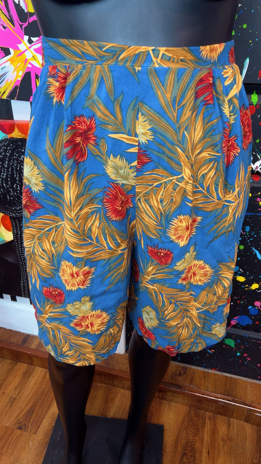 Vintage Rayon Floral Shorts (18)