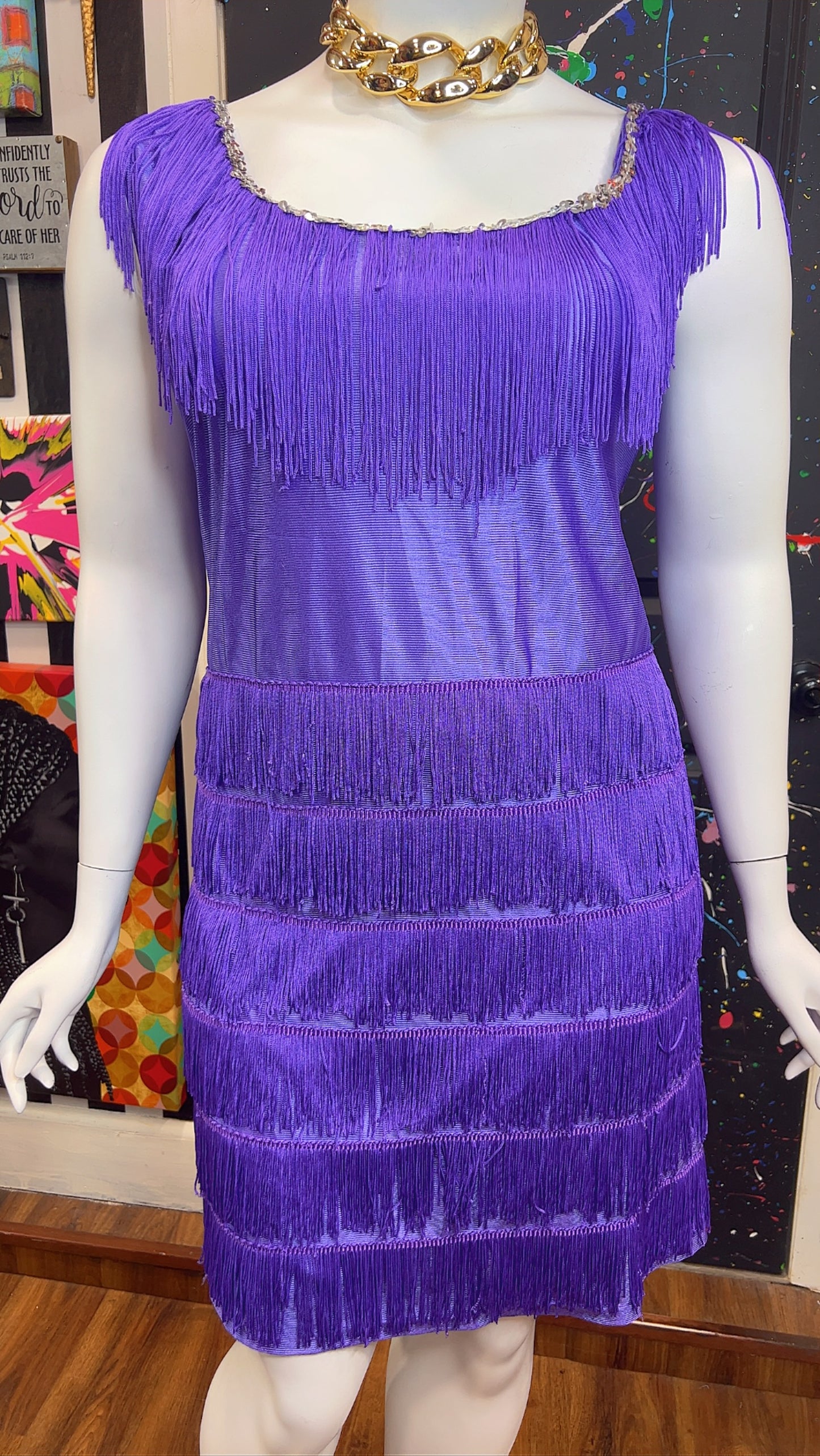 Purple Fringe Dress (24)