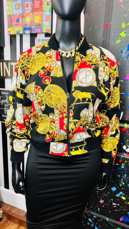 Vintage Rayon Clocks Jacket (16)