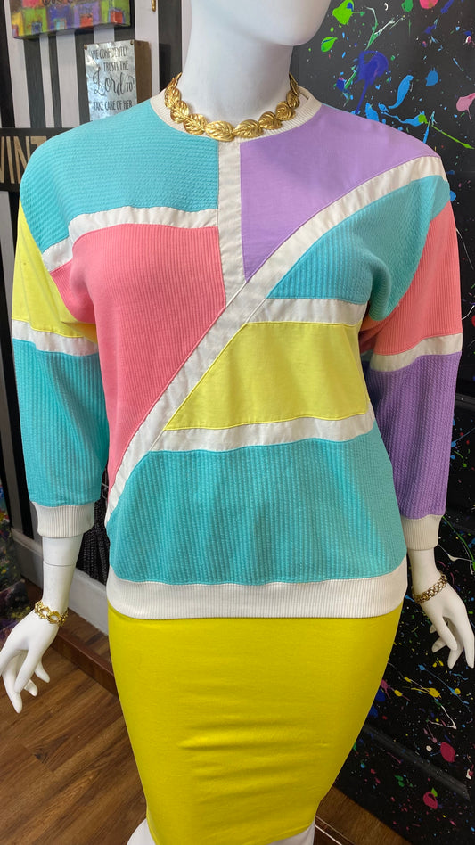 Vintage Pastel Colorblock Sweatshirt (18)