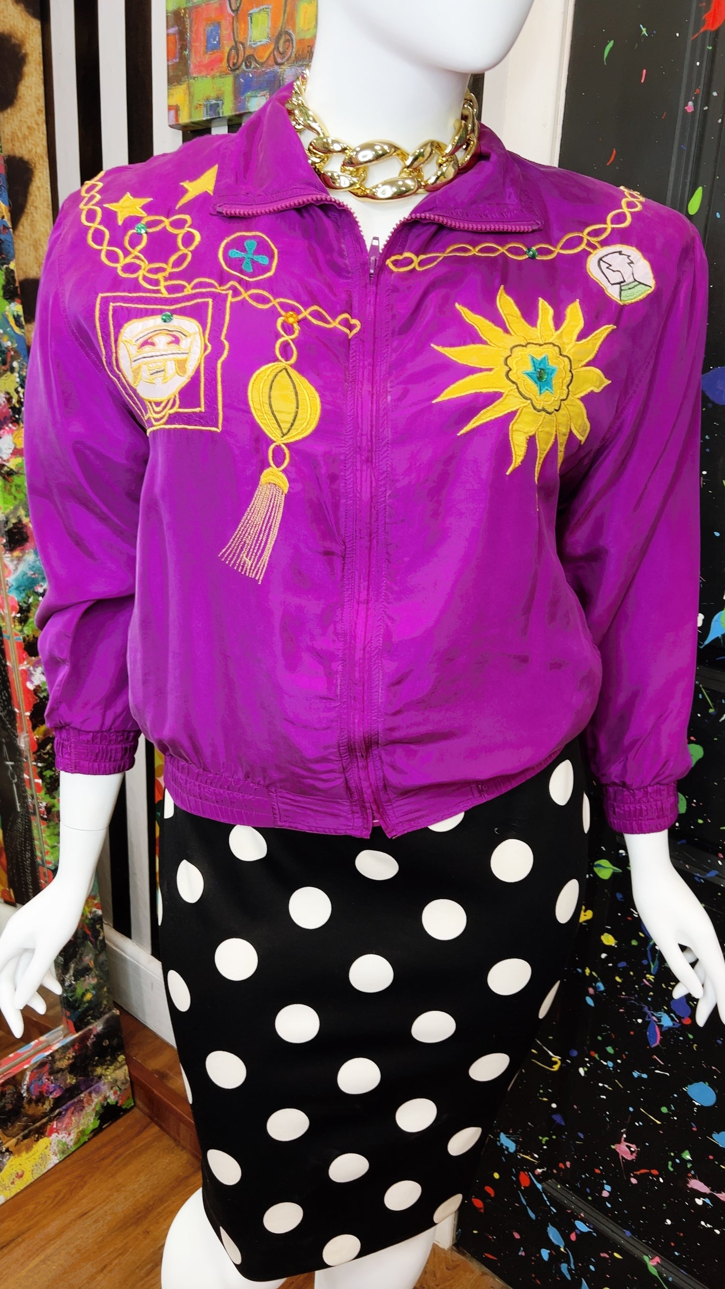 Vintage Purple Nautical Jacket (14)