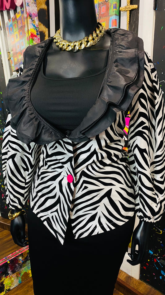 Vintage Zebra Print Blazer (14)