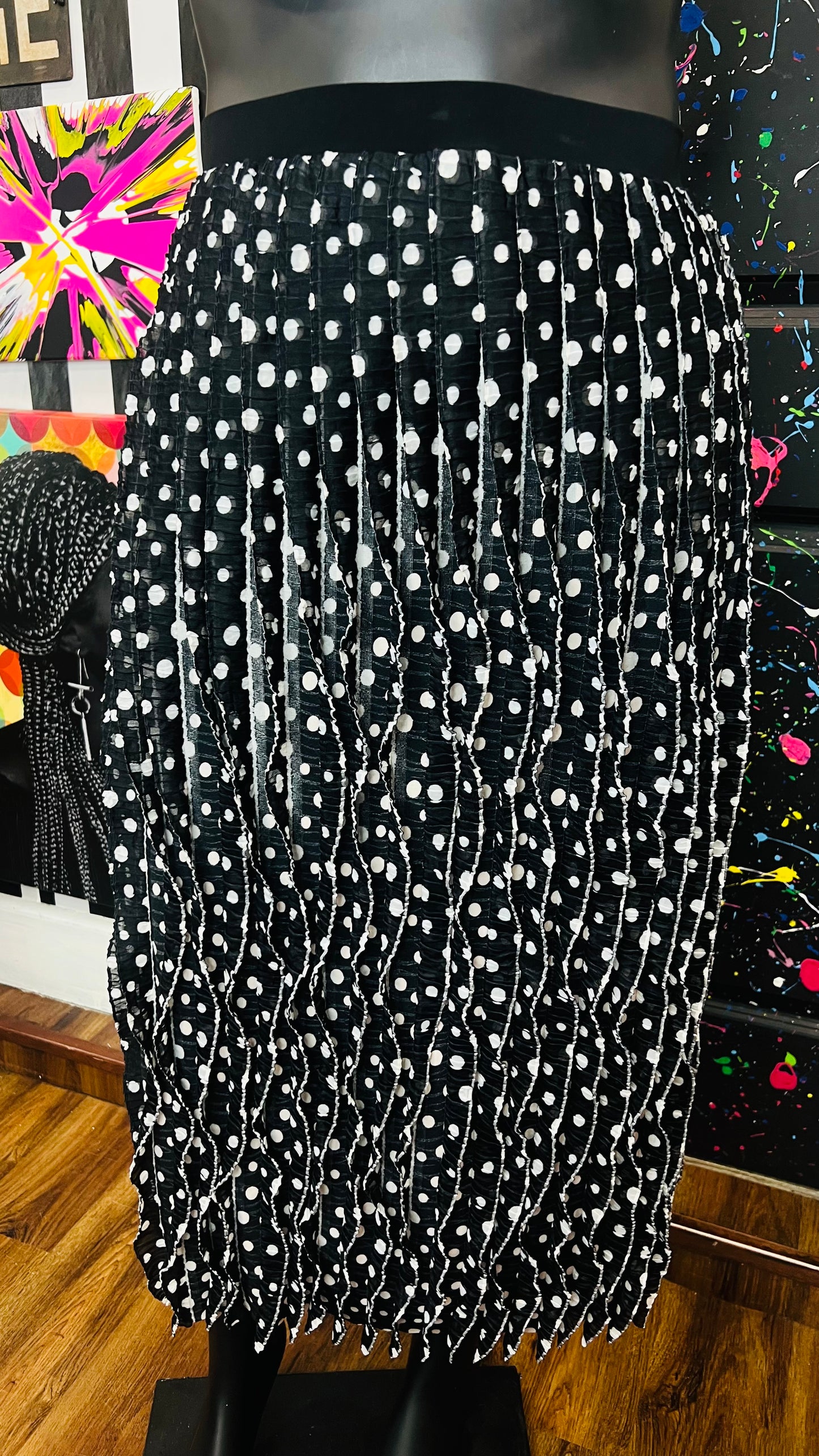 Vertical Layered Polka Dot Skirt (20)