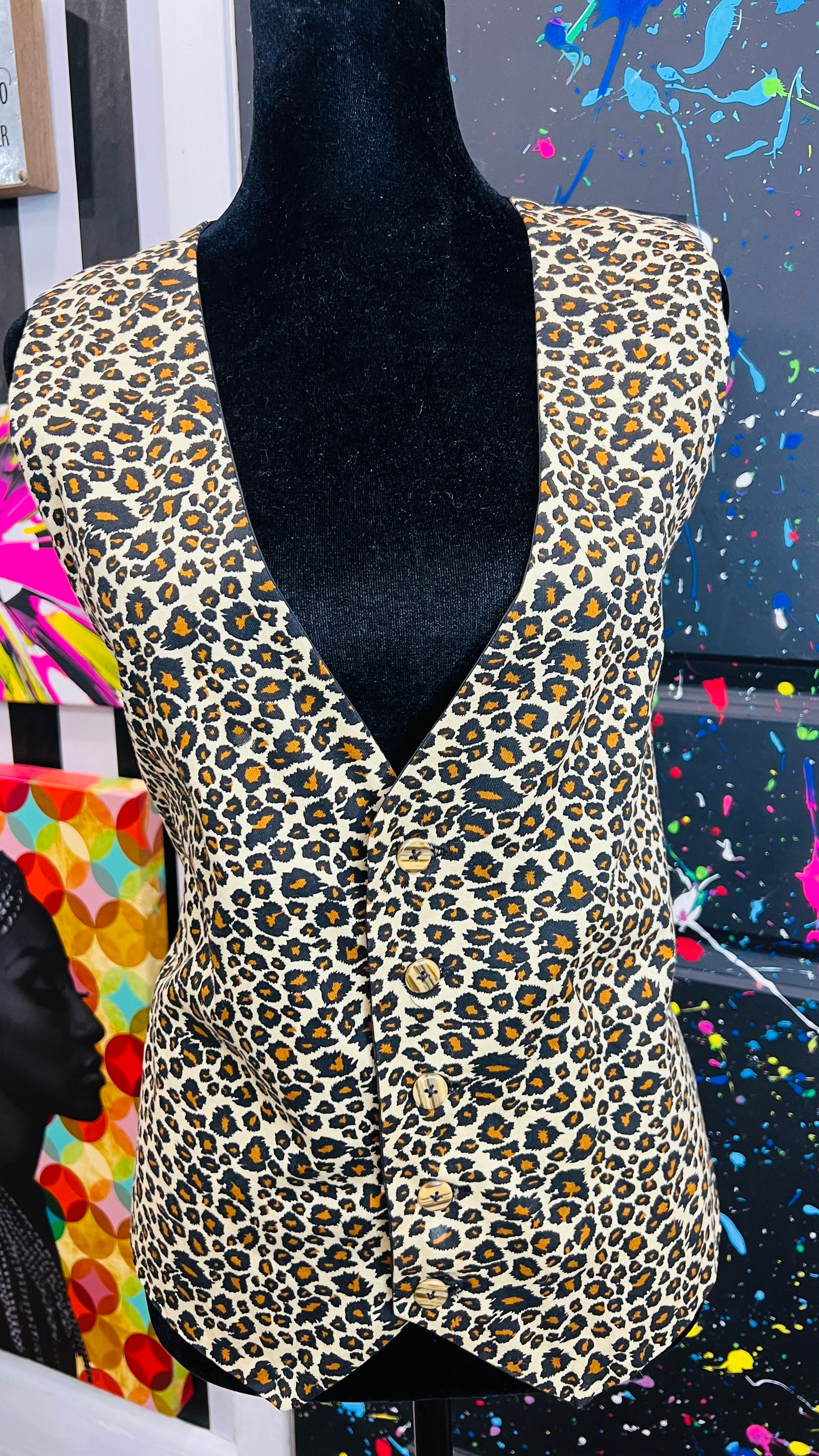 Vintage Animal Print Vest (14)