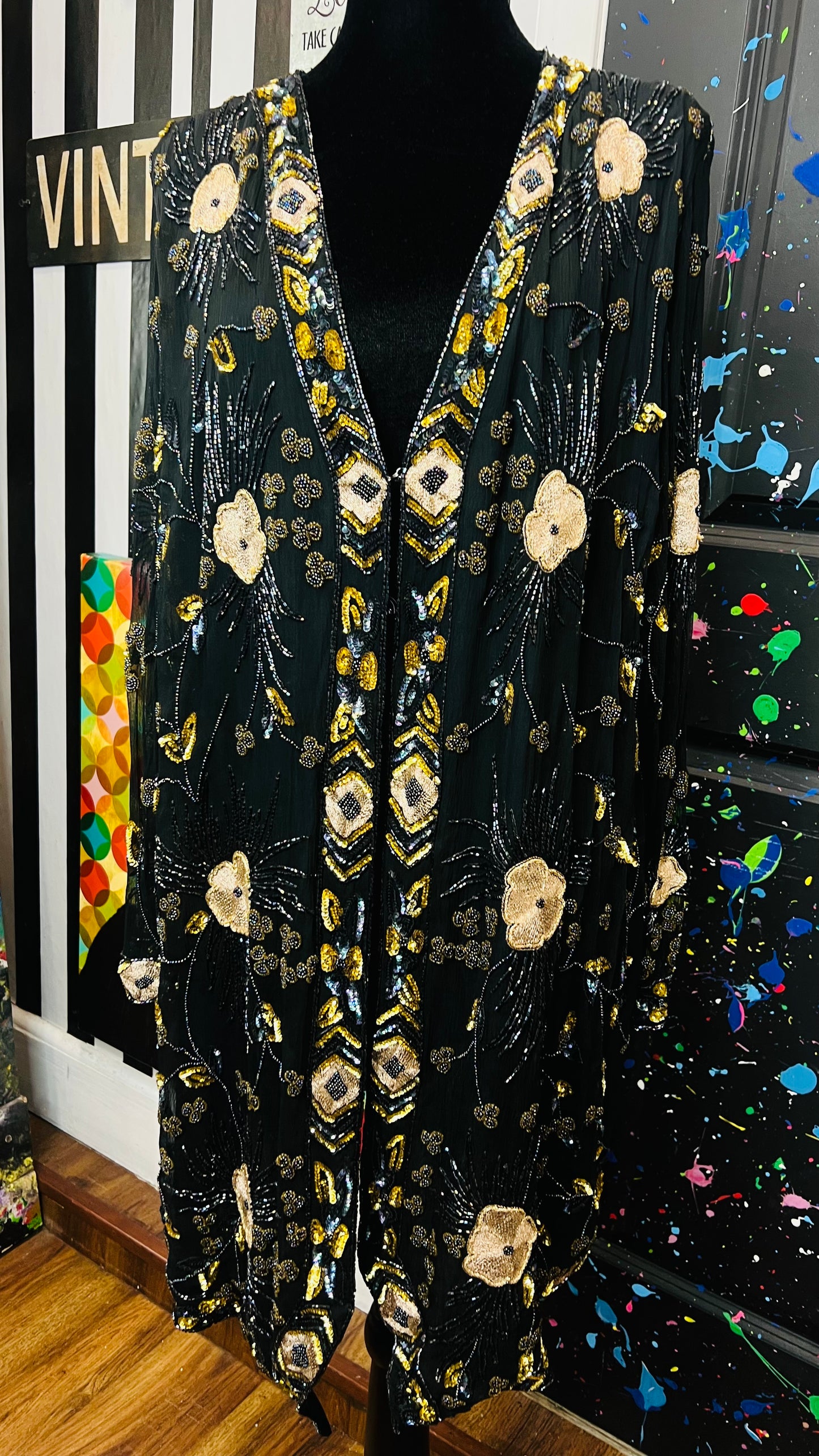 Vintage Silk & Sequin Duster (16)