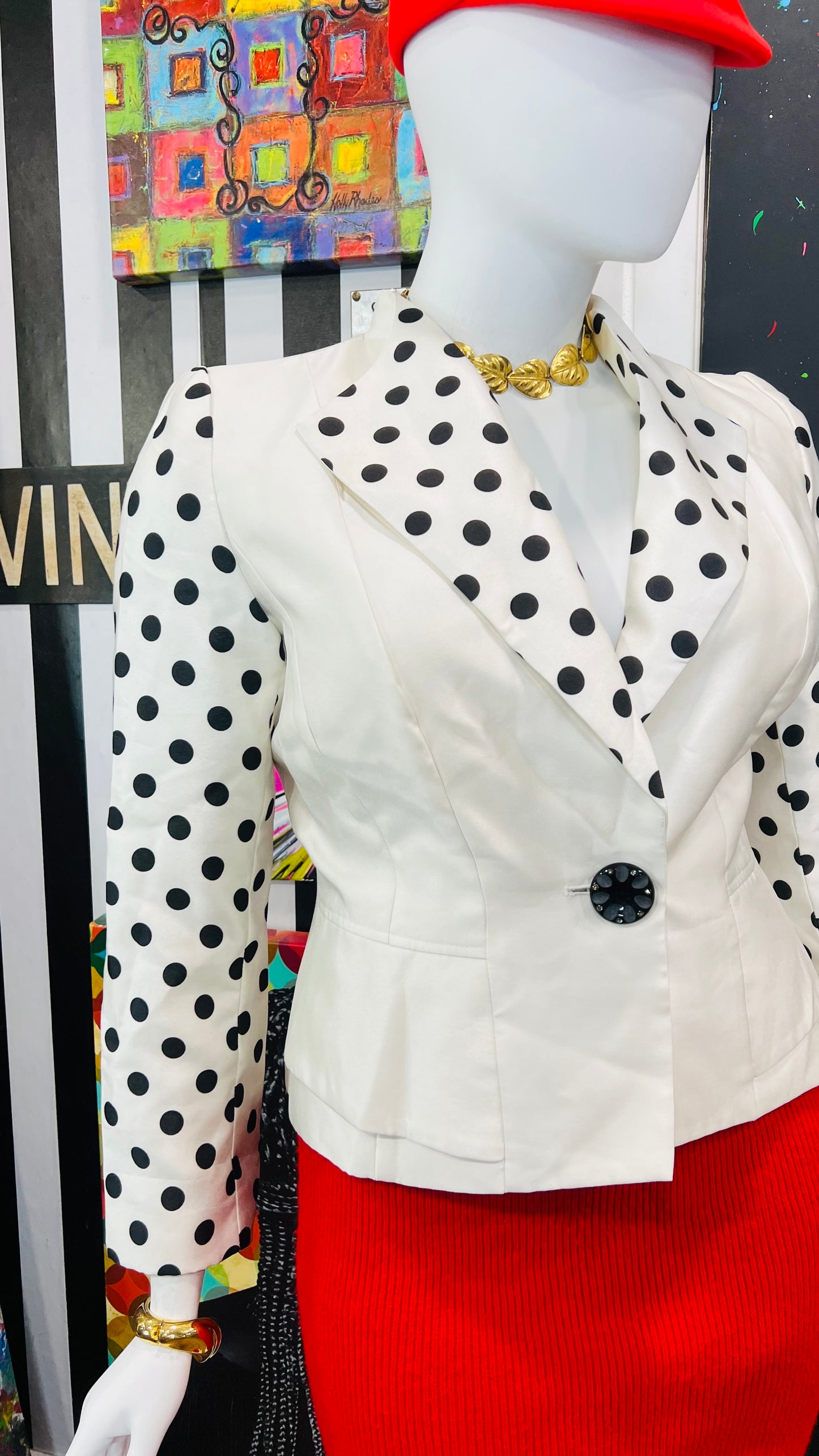 Lily Taylor Polka Dot Blazer (14)