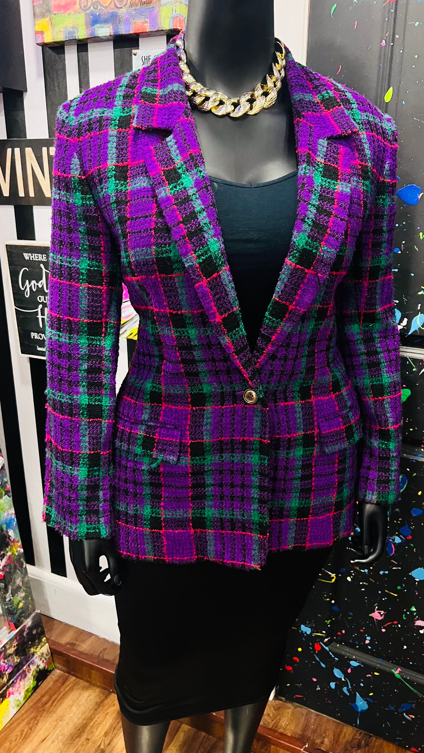 Vintage Plaid Blazer (16)