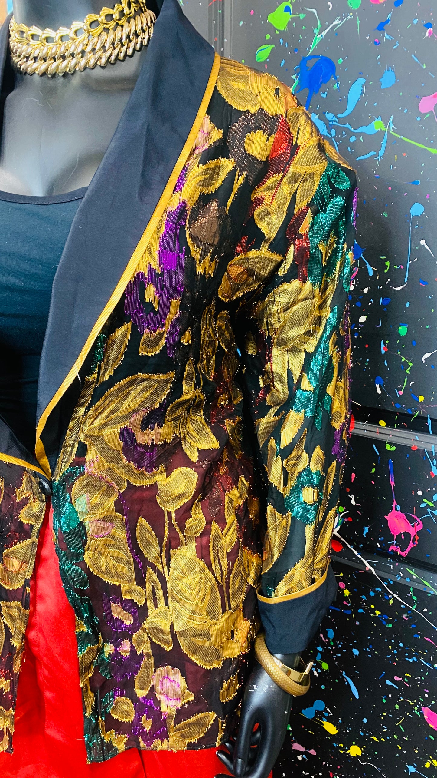 Vintage Sheer Floral Blazer (16)