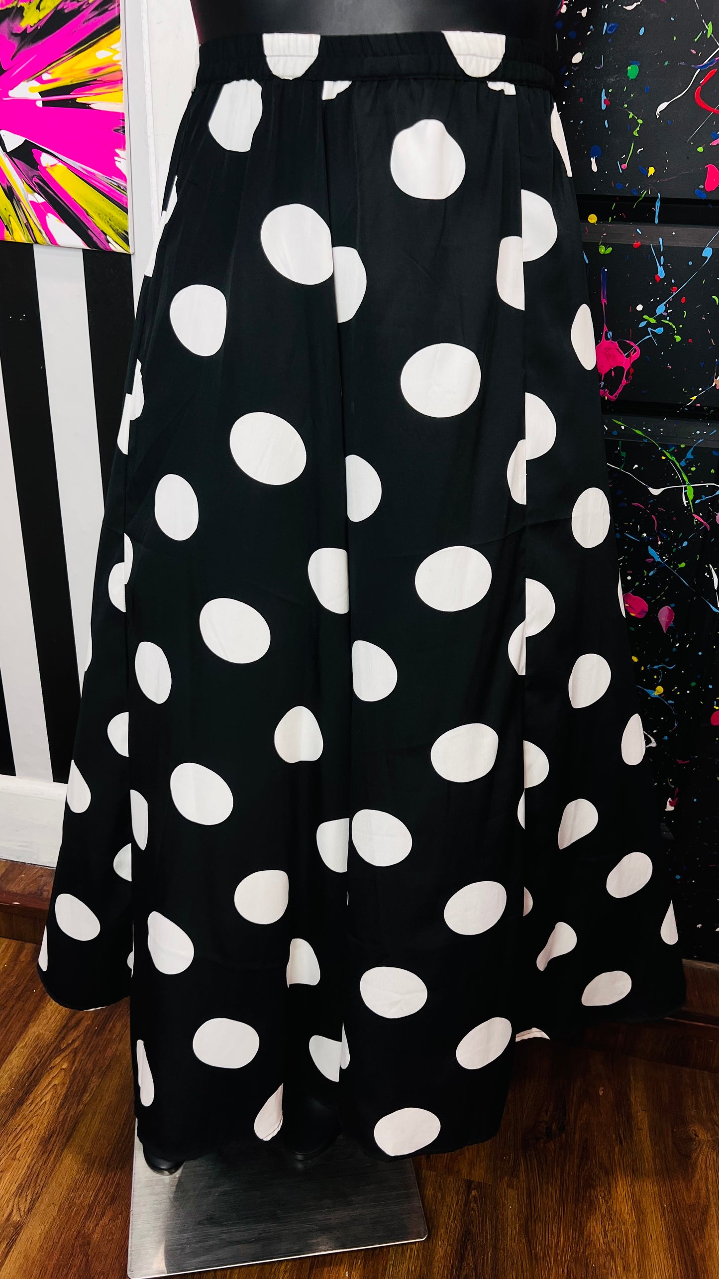 Black & White Polka Dot Circle Skirt (20)