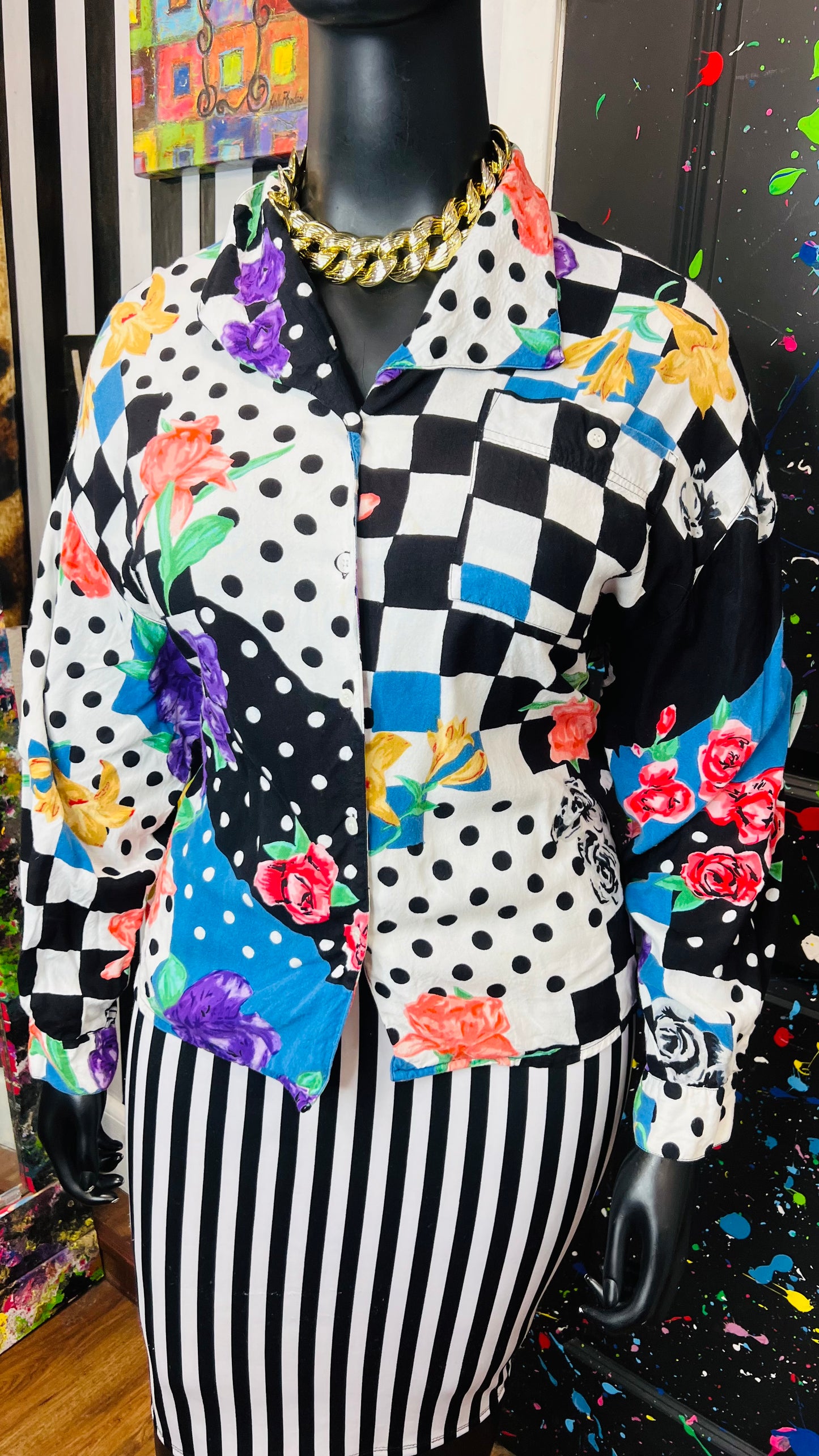 Vintage Abstract 80’s/90’s Blouse (16)