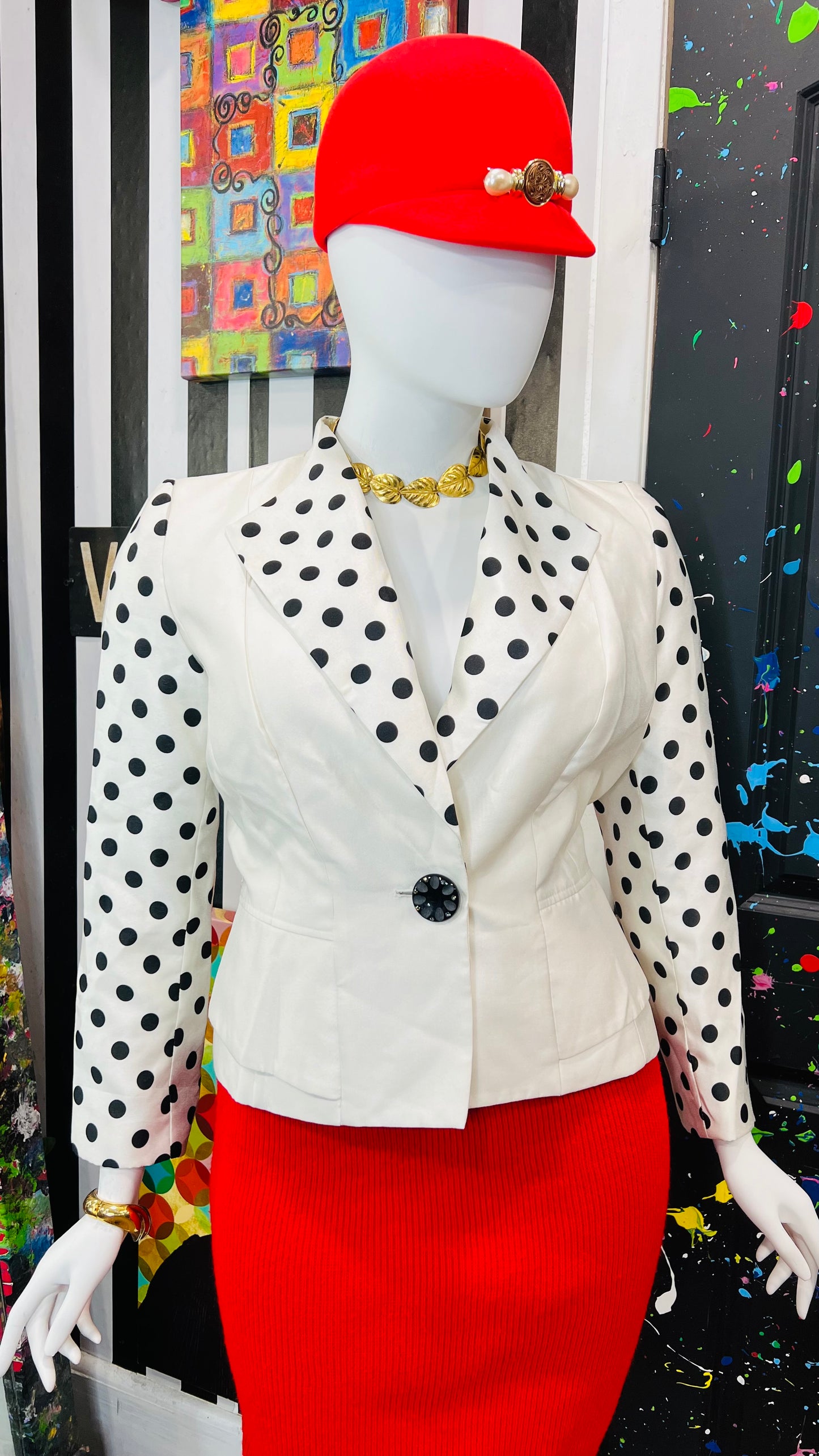 Lily Taylor Polka Dot Blazer (14)