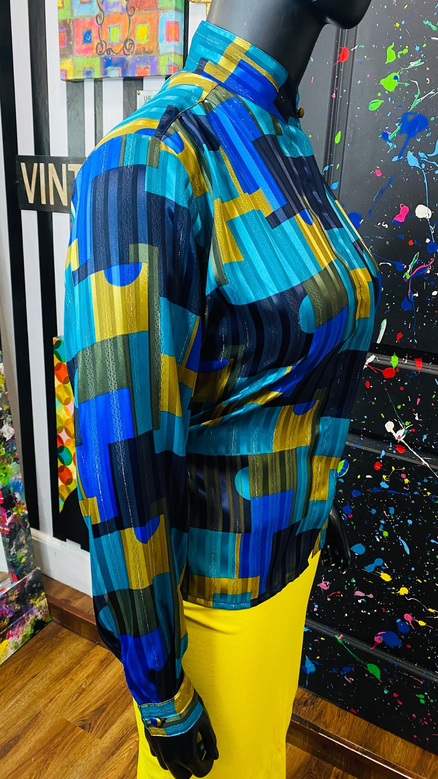 Vintage Long Sleeve Sheer Blouse (14)